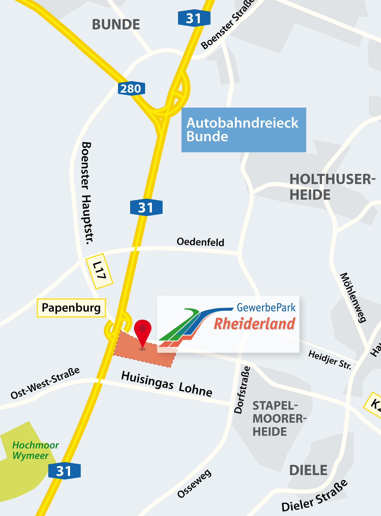 GewerbePark Rheiderland Map